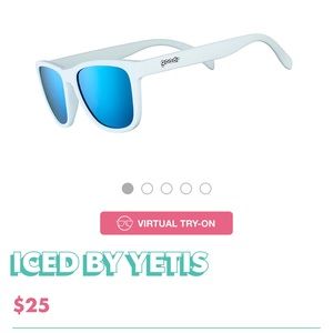 Goodr Sunglasses White with Blue Lens